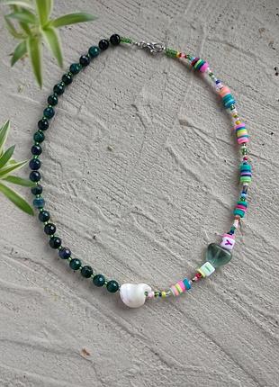 Стильный трендовый чокер из бисера колье ожерелья