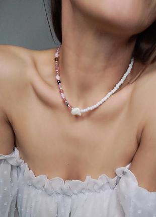 Стильный трендовый чокер из бисера колье ожерелья