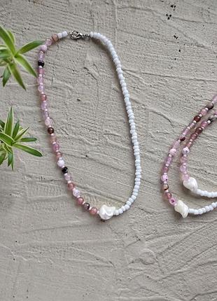 Стильный трендовый чокер из бисера колье ожерелья