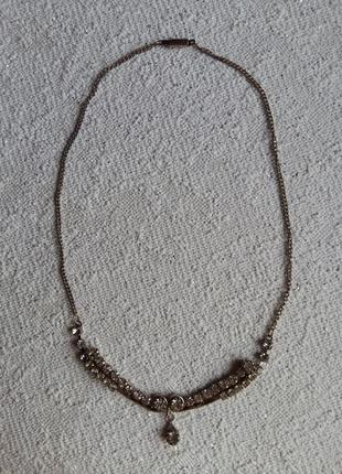 Винтажное ожерелье со стразами