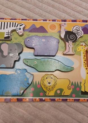 3d пазл melissa and doug, вкладка дерев'яна 12-36