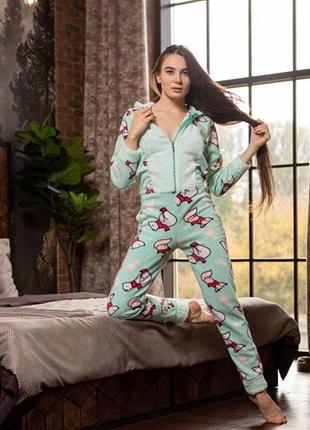 Піжама жіноча, піжама комбінезон, попожама, піжама з кишенею на попі, декілька кольорів4 фото
