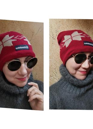 B noubleu freemotion couture теплая зимняя двойная шапка на флисе6 фото