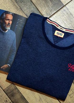 Мужской хлопковый синий элегантный свииер джемпер tommy hilfiger в casual  стиле размер xl