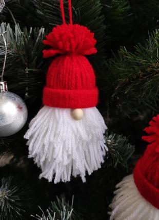 Гномики на ялинку, декор, іграшки ручної роботи