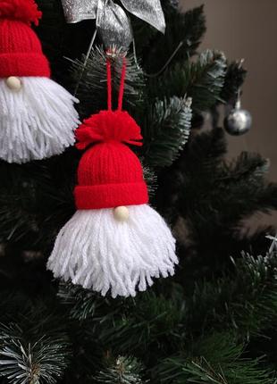 Гномики на ялинку, декор, іграшки ручної роботи