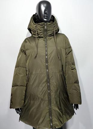 Пуховик натуральний пух zara розмір m oversize