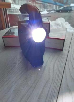 Ручной фонарь на батарейках cob work light3 фото