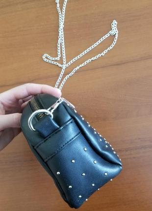 Сумка на пояс маленька чорна сумка клатч