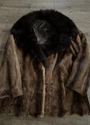 Норковая шуба с воротником