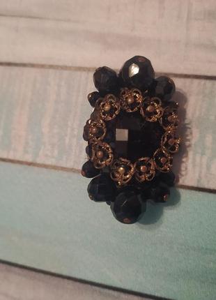Брошка старенька скло метал