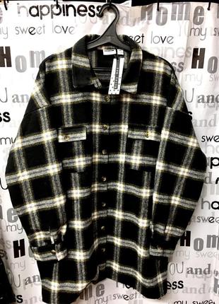 Рубашка в клетку на пуговичках, тёплая