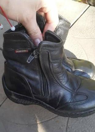 Зимові шкіряні на овчині цигейка черевики