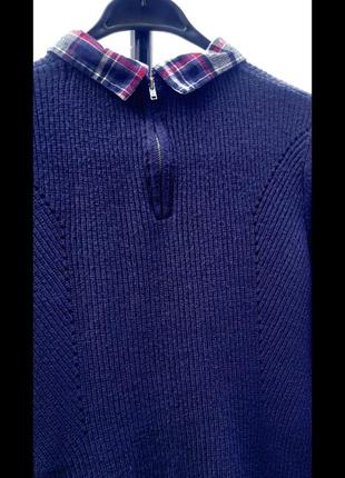 Теплий светр з рубашкою- обманкою6 фото