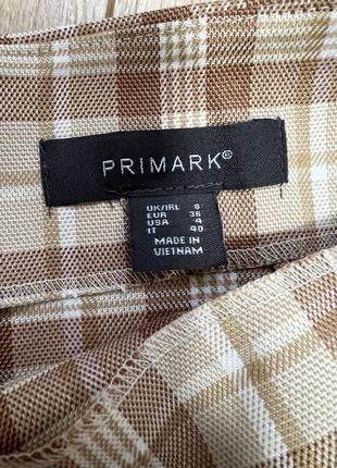 Клітчаста міні-спідниця primark зі шнуровкою3 фото