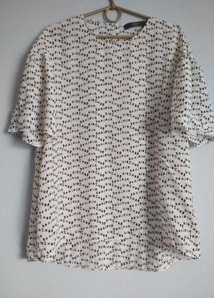 Шовкова блуза з принтом2 фото
