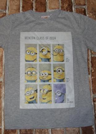 Стильная футболка мальчику 8 - 9 лет миньены