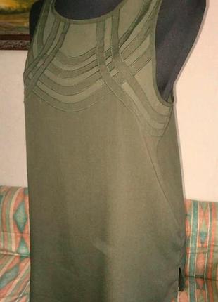 💖супер блуза-туніка з шифоновою аплікацією 46размер river island🌿