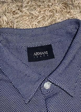 Рубашка armani jeans с мелким узором, оригинал4 фото