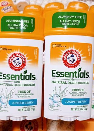 Essentials, дезодорант із натуральними дезодорувальними речовинами, ялівець, 71 г