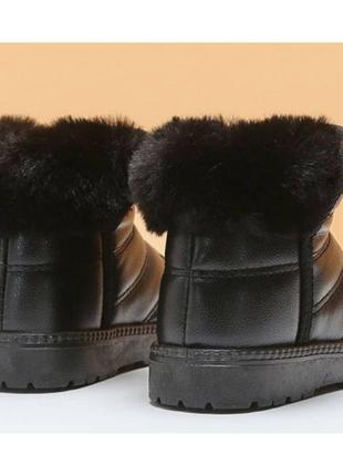 Ботинки детские зимние с мехом pu-кожа baotou черные&nbsp;

(код товара: 20572)4 фото