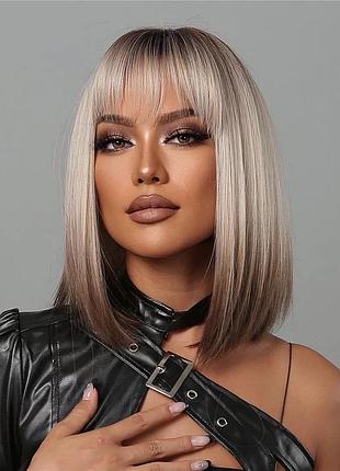 Парик💕блонд модельное каре