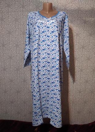 Тепла нічна сорочка бавовна з начосом узбекистан1 фото