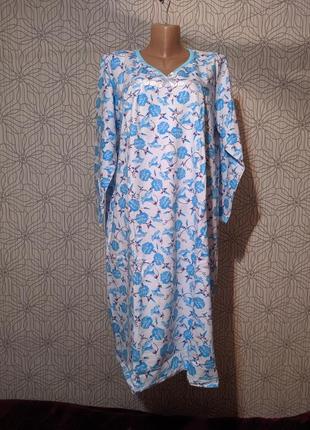 Тепла нічна сорочка бавовна з начосом узбекистан5 фото