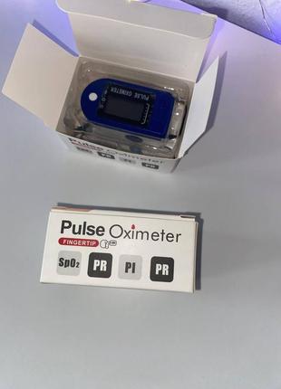 Пульсоксиметр pulse oximeter синьо-білий