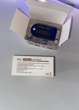 Пульсоксиметр pulse oximeter cине-белый3 фото