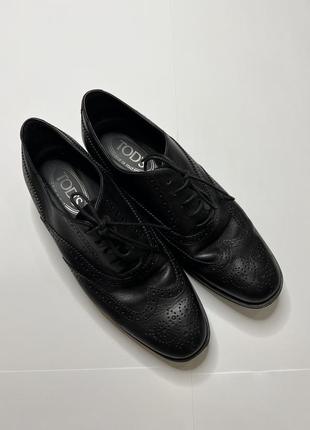 Туфли оксфорды броги  премиум бренда tod’s