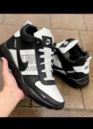 Шкіряні зимові теплі кросівки
nike, зимові шкіряні черевики, мужские зимние кожаные кроссовки на меху, зимние кожаные спортивные бртинки