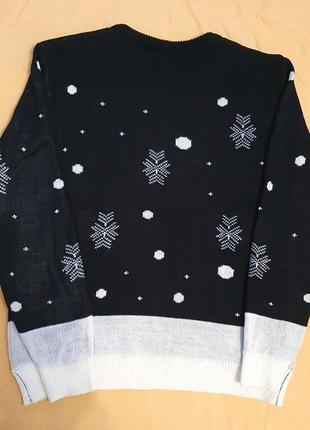 Новогодняя рождественская кофта свитер пуловер с диодной подсветкой