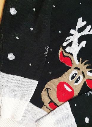 Новогодняя рождественская кофта свитер пуловер с диодной подсветкой