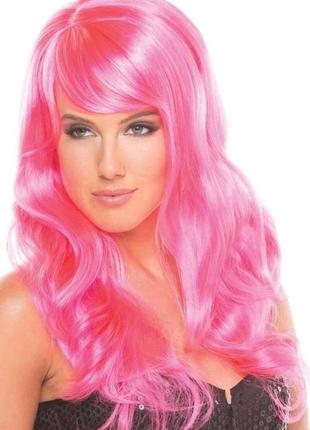 Парик розовые розовый малиновый  be wicked wigs - burlesque wig - pink длинные
