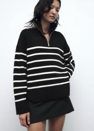 Смугастий светр zara