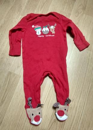 Новорічний чоловічок сліп піжама щасливого різдва