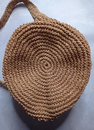 Сумка плетена з рафії натуральна h&m2 фото