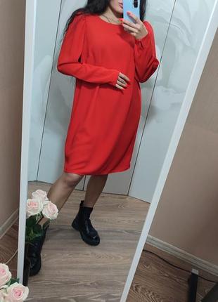 Нова червона сукня, плаття h&m3 фото