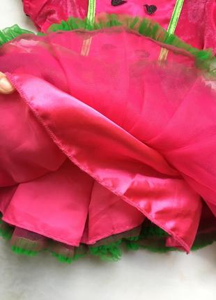Карнавальное платье наряд клубника арбузик арбуз новогодний костюм наряд клубничка3 фото