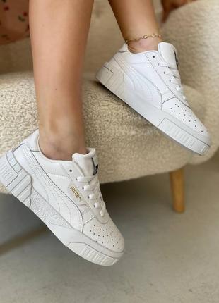 Женские кожаные кроссовки,кеды puma cali white#пума