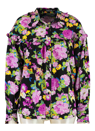 Р 14/48-50 стильна ошатна чорна блуза блузка сорочка у кольорах boohoo