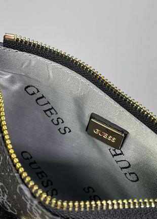 Женская невеличка  черная сумка guess с ремнем через плечо 🆕компактна сумка5 фото