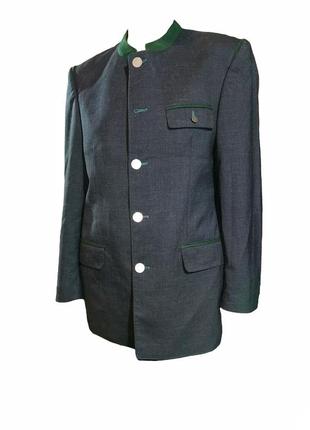 Шерстяной пиджак жакет nockstein trachten в милитари стиле баварский оверсайз мужской4 фото