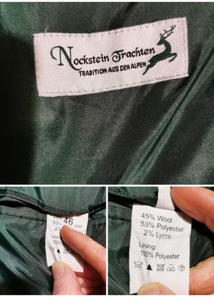 Шерстяной пиджак жакет nockstein trachten в милитари стиле баварский оверсайз мужской6 фото