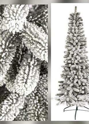Ялинка лита президентська конусна засніжена 2,3 см. та 1,5см. ялинка в снігу