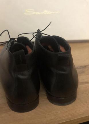 Мужские ботинки туфли santoni4 фото