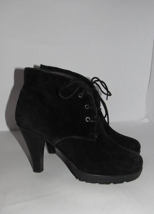 Tamaris_германия-замша- шикарные стильные женские ботинки 40р ст.26см m263 фото