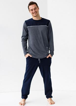 Пижама мужская штаны и джемпер 102081 фото