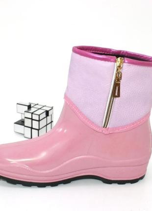 Силіконові чоботи жіночі на флісі4 фото